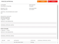 Process Approval dialog